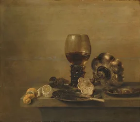 Nature morte avec un verre cassé, 1642
